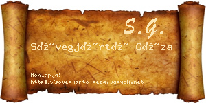 Sövegjártó Géza névjegykártya